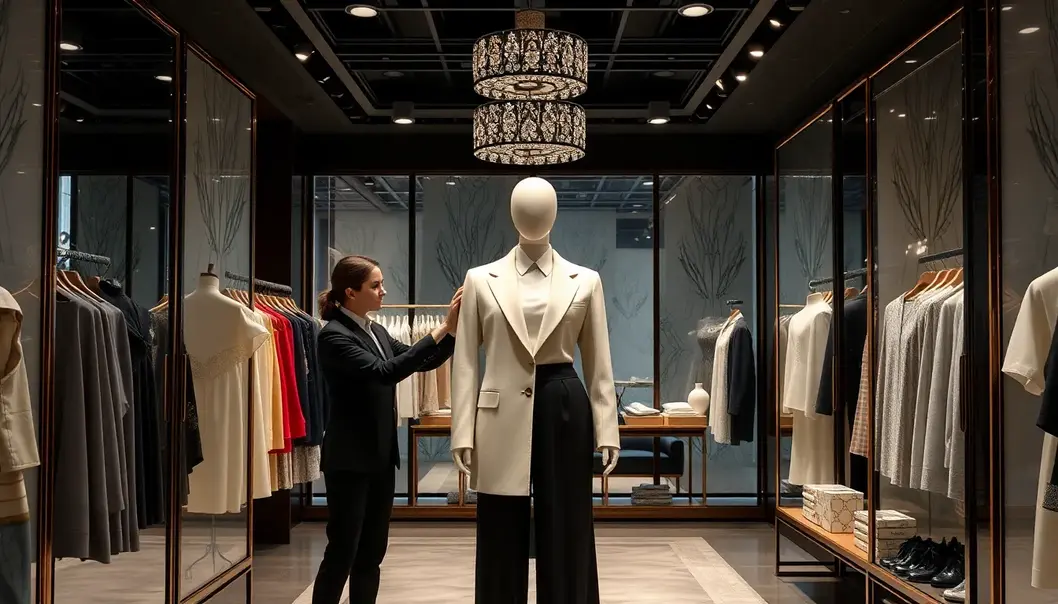 High-end fashion embracing sustainability with eco-friendly designs.